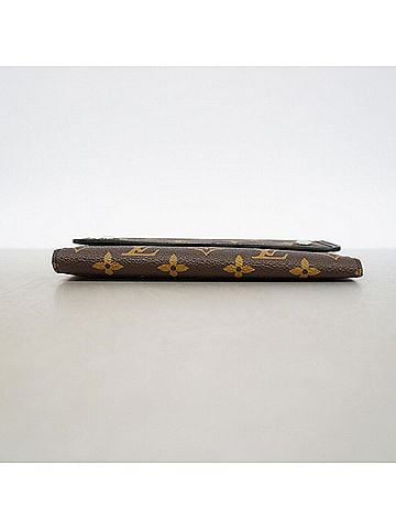 Louis Vuitton Louis Vuitton Tri-fold Wallet Monogram Macassar Portefeuille Long M60168 Brown Black Men's P3291252 (view 2)
