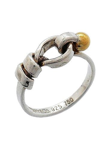 Tiffany & Co. Tiffany &amp; Co. Hook Eye Ring, 18K Yellow Gold (KYG), Sterling Silver 925, Women's, P3264494 (view 1)
