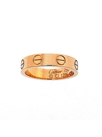 Cartier Cartier Mini Love Ring, 18K Pink Gold, Women's (view 2)