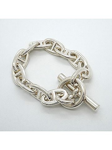 Hermès Hermes Chaine d'Ancre TGM Bracelet, 12 links, Sterling Silver 925, Men's (view 2)
