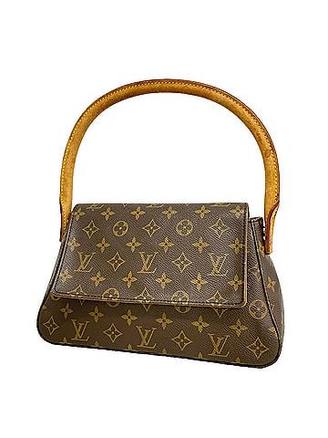 Louis Vuitton Louis Vuitton Monogram Mini Looping Shoulder Bag M51147 Brown Women's (view 1)