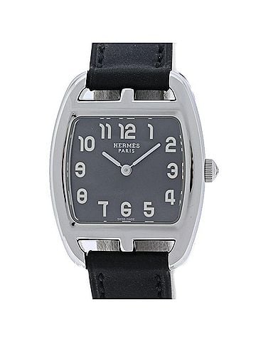 Hermès HERMES Cape Cod Tonneau CT1.210.230 VBN 034326WW00 Women's Watch Stainless Steel x Cowhide Leather 40560 (view 2)