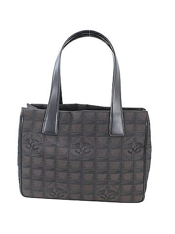 Chanel CHANEL New Travel Line Tote PM Dark Brown Bag Handbag Women's Nylon T6249 (view 1)