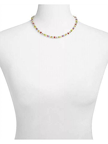 Aqua Women's Beaded Collar Necklace (view 2)