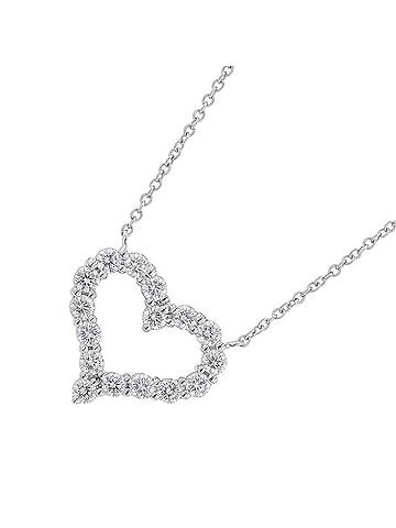 Tiffany & Co. Tiffany &amp; Co. Sentimental Heart Pendant Necklace with Small Diamonds (0.54ct total) in Pt950 Platinum (60007523) (view 1)