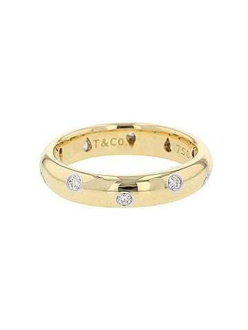 Tiffany & Co. Tiffany &amp; Co. Dots Diamond Ring, 18K Yellow Gold (KYG), Platinum (Pt950), Size Approx. 1. (Tiffany ring, Diamond) (view 1)