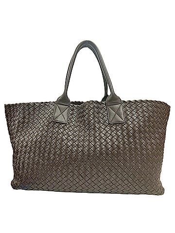 Bottega Veneta BOTTEGA VENETA Intrecciato Cabas GM Brown Leather Tote Bag for Men and Women (view 2)