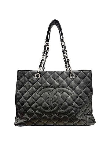 Chanel CHANEL GST Chain Tote Bag, Caviar Leather, Black, Women's Bag (view 1)