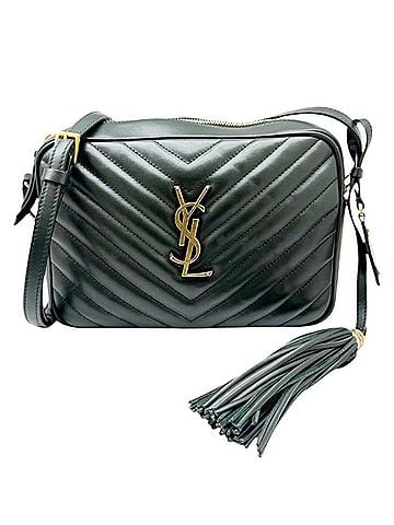 Saint Laurent SAINT LAURENT Quilted Leather Lou Camera GUE520534 Green Shoulder Bag Khaki Women's V-stitch (view 1)