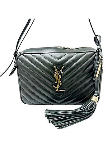Saint Laurent SAINT LAURENT Quilted Leather Lou Camera GUE520534 Green Shoulder Bag Khaki Women's V-stitch (view 2)