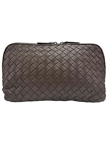 Bottega Veneta BOTTEGA VENETA Bottega Veneta Pouch Intrecciato Brown Women's Bag (view 1)