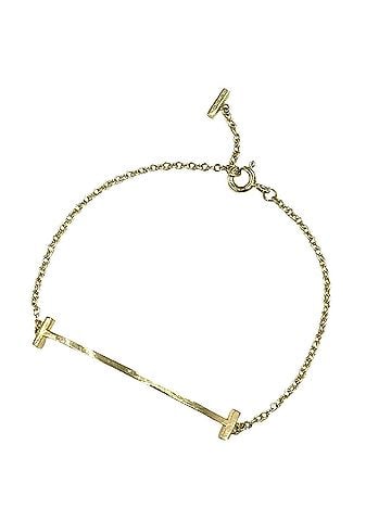 Tiffany & Co. TIFFANY&amp;CO Tiffany T Smile Small Bracelet Bangle Au750 K18YG Women's (view 1)