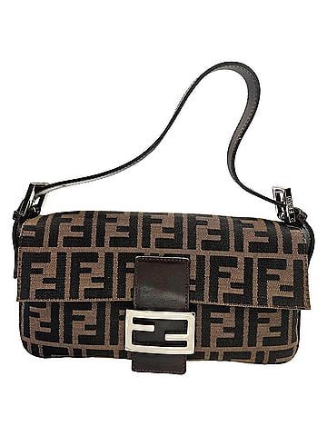 Fendi FENDI Zucca Mamma Bucket Canvas Leather Brown Handbag Pouch for Women (view 1)