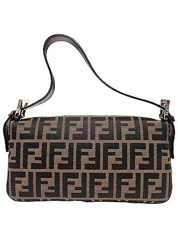 Fendi FENDI Zucca Mamma Bucket Canvas Leather Brown Handbag Pouch for Women (view 2)