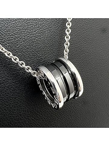 Bvlgari BVLGARI B-zero1 Save the Children Necklace, Silver with Black Ceramic Pendant, for Women and Men (view 2)
