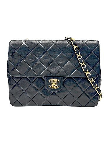 Chanel CHANEL Mini Matelasse 20 Chain Shoulder Bag, Lambskin, Black, Coco Mark (view 1)