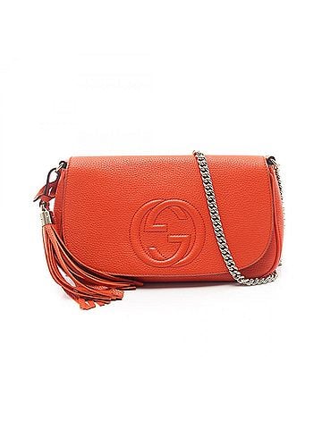 Gucci Gucci Soho Shoulder Bag/Handbag, Leather, Women's, Orange, 336752 (view 1)