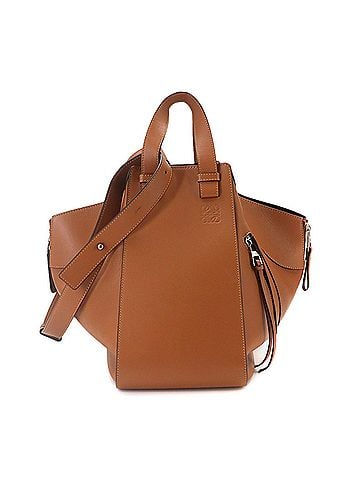 Loewe LOEWE Hammock Medium 2-way Handbag Shoulder Bag Leather Brown Silver Hardware (view 1)