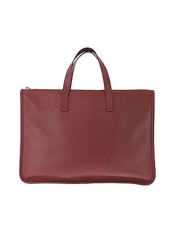Loewe Excellent condition LOEWE Anagram New Toledo red leather business bag/briefcase with silver hardware for men. (view 1)