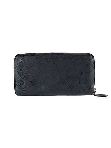 Chanel CHANEL Coco Mark Black Caviar Leather Long Wallet with Silver Hardware, Round Zipper, Women's (view 2)