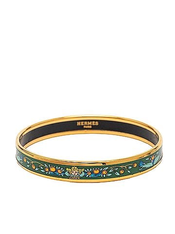 Hermès Narrow Enamel Fruits Cloisonne Bangle 65 (view 1)