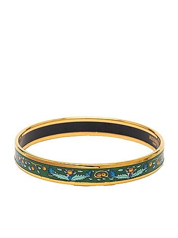 Hermès Narrow Enamel Fruits Cloisonne Bangle 65 (view 2)