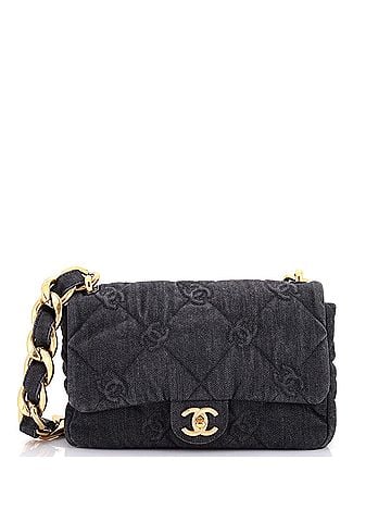 Chanel Funky Town Flap Bag CC Embossed Quilted Denim Medium (view 1)
