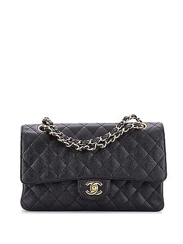 Chanel Vintage Classic Double Flap Bag Quilted Caviar Small (view 1)