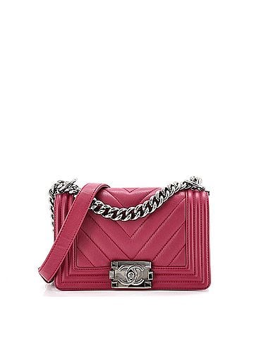Chanel Boy Flap Bag Chevron Calfskin Small (view 1)
