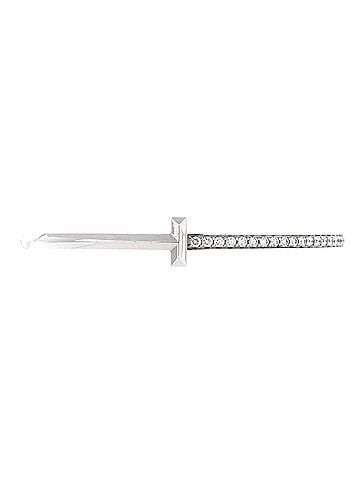 Tiffany & Co. T1 Hinged Bangle Bracelet 18K White Gold with Diamonds Narrow (view 1)