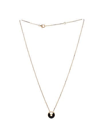 Cartier Amulette de Cartier Pendant Necklace 18K Rose Gold with Onyx and Diamond XS (view 2)