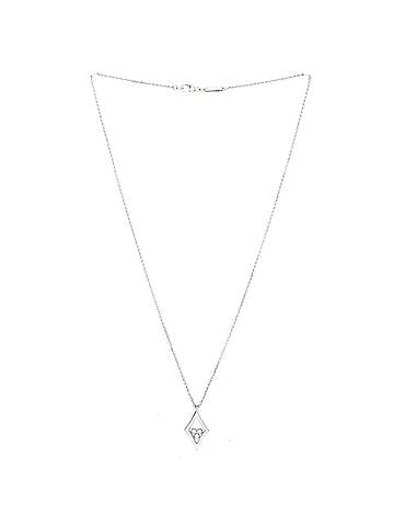 Chopard Happy Diamonds 3 Diamonds Drop Pendant Necklace 18K White Gold with Floating Diamonds (view 2)