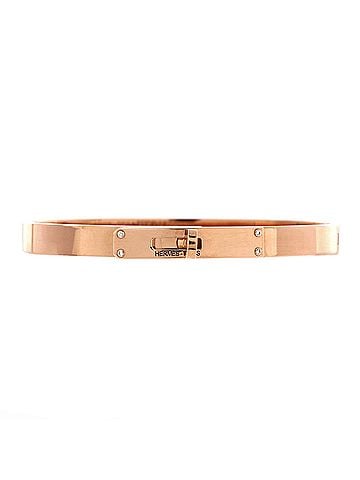 Hermès Kelly Bracelet 18K Rose Gold with 4 Diamonds Small (view 1)