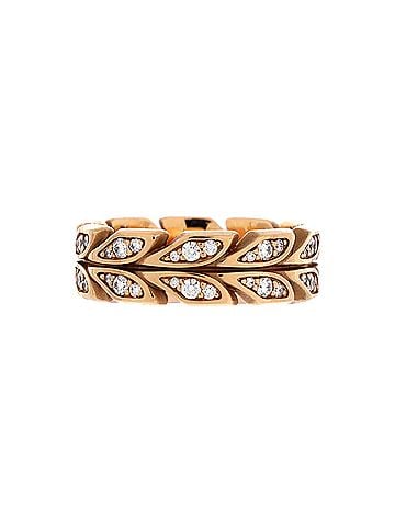 Tiffany & Co. Victoria Vine Band Ring 18K Rose Gold with Diamonds (view 1)
