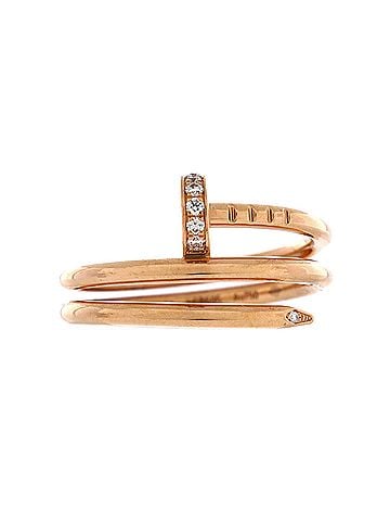 Cartier Juste un Clou Double Ring 18K Rose Gold and Diamonds Small (view 1)
