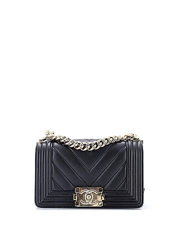 Chanel Boy Flap Bag Chevron Calfskin Small (view 1)