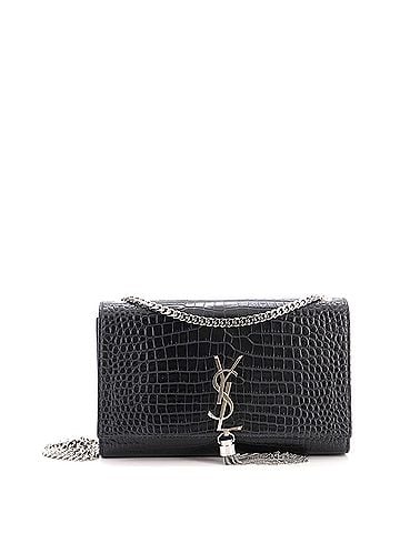 Saint Laurent Classic Monogram Tassel Crossbody Bag Crocodile Embossed Leather Medium (view 1)