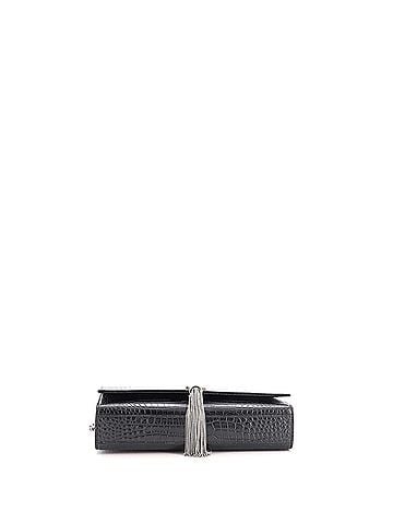 Saint Laurent Classic Monogram Tassel Crossbody Bag Crocodile Embossed Leather Medium (view 2)