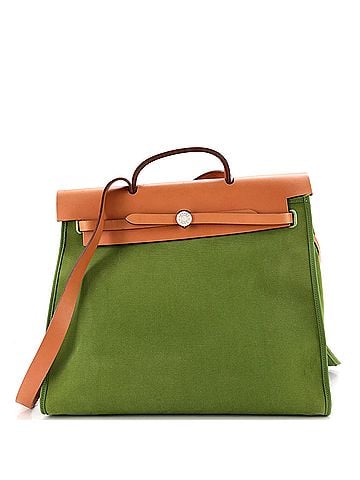 Hermès Herbag Zip Leather and Toile 39 (view 1)