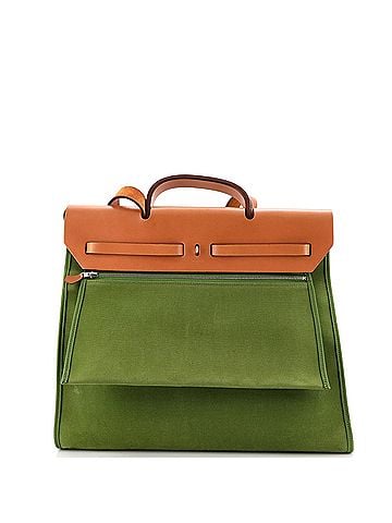 Hermès Herbag Zip Leather and Toile 39 (view 2)