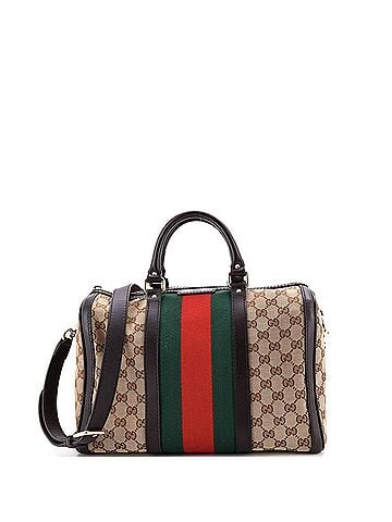 Gucci Vintage Web Boston Bag GG Canvas Medium (view 1)