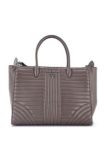 Prada Convertible Open Tote Diagramme Quilted Leather Medium (view 1)