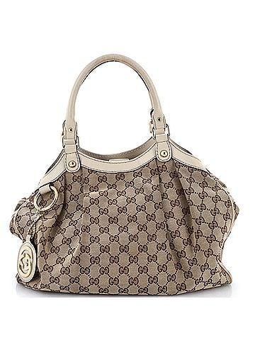 Gucci Sukey Tote GG Canvas with Leather Medium (view 1)