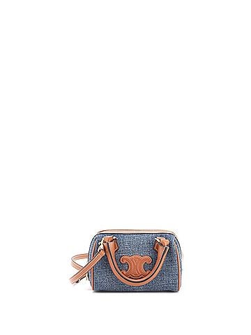 Céline Cuir Triomphe Boston Bag Denim Mini (view 1)