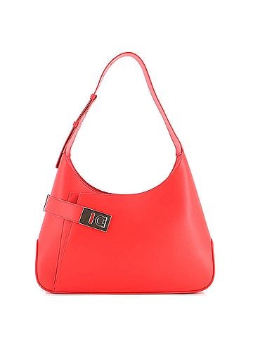 Salvatore Ferragamo Gancini Buckle Asymmetric Shoulder Bag Leather Large (view 1)