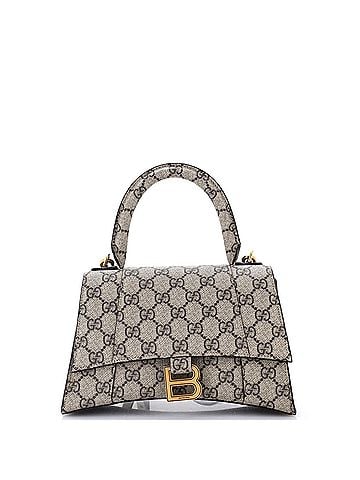 Gucci x Balenciaga The Hacker Project Hourglass Top Handle Bag GG Coated Canvas Small (view 1)