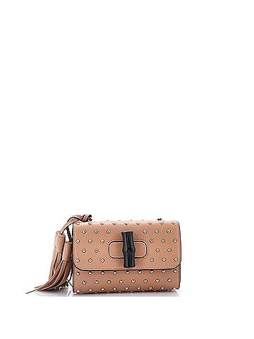 Gucci Miss Bamboo Shoulder Bag Studded Leather Small (view 1)