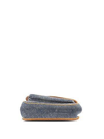 Saint Laurent Niki Chain Flap Bag Matelasse Chevron Denim with Suede Medium (view 2)