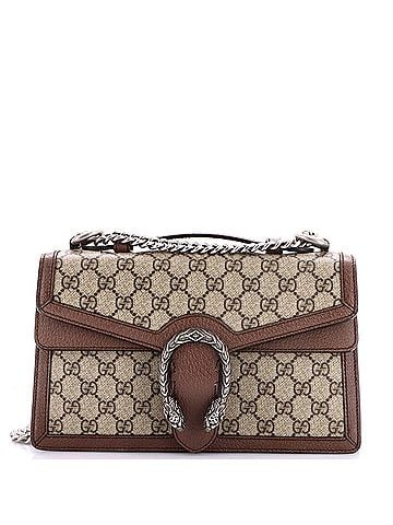 Gucci Dionysus Top Handle Chain Bag GG Coated Canvas Small (view 1)