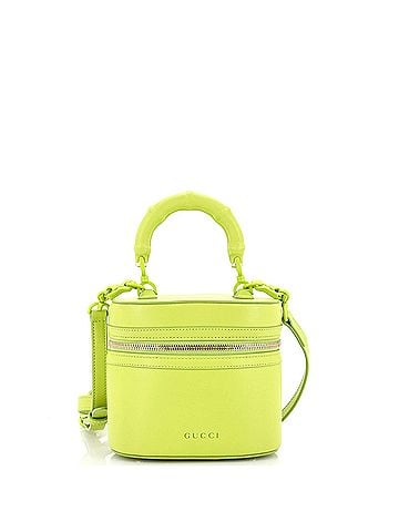 Gucci Bamboo Top Handle Vanity Shoulder Bag Leather Mini (view 1)